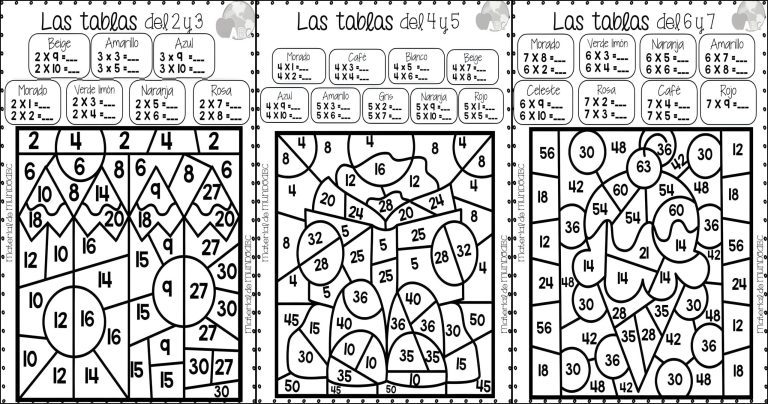 Dónde encontrar multiplicaciones para colorear para tercer grado 19 Dónde encontrar multiplicaciones para colorear para tercer grado