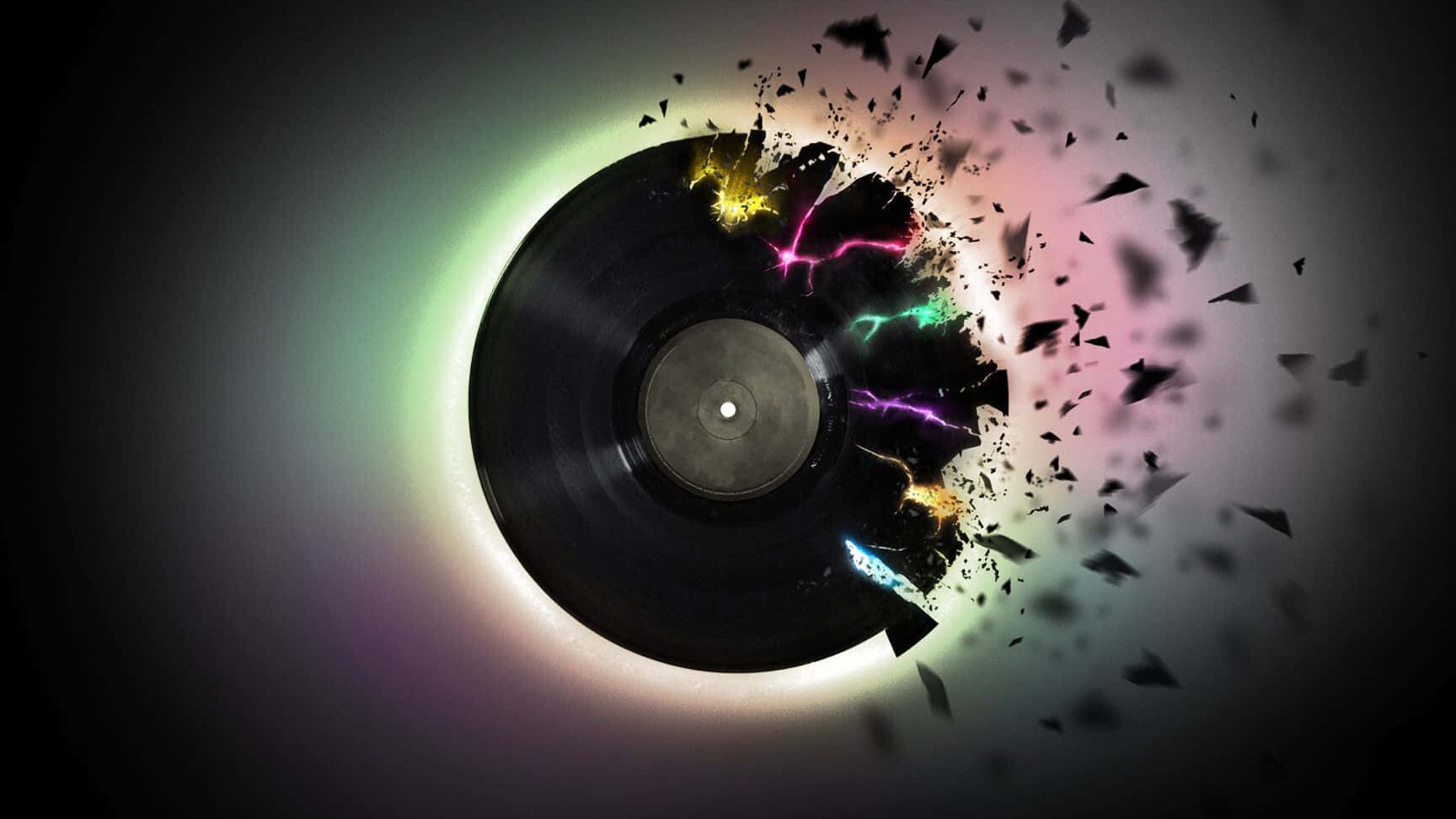 imagen de un disco de vinilo vintage sobre un fondo oscuro