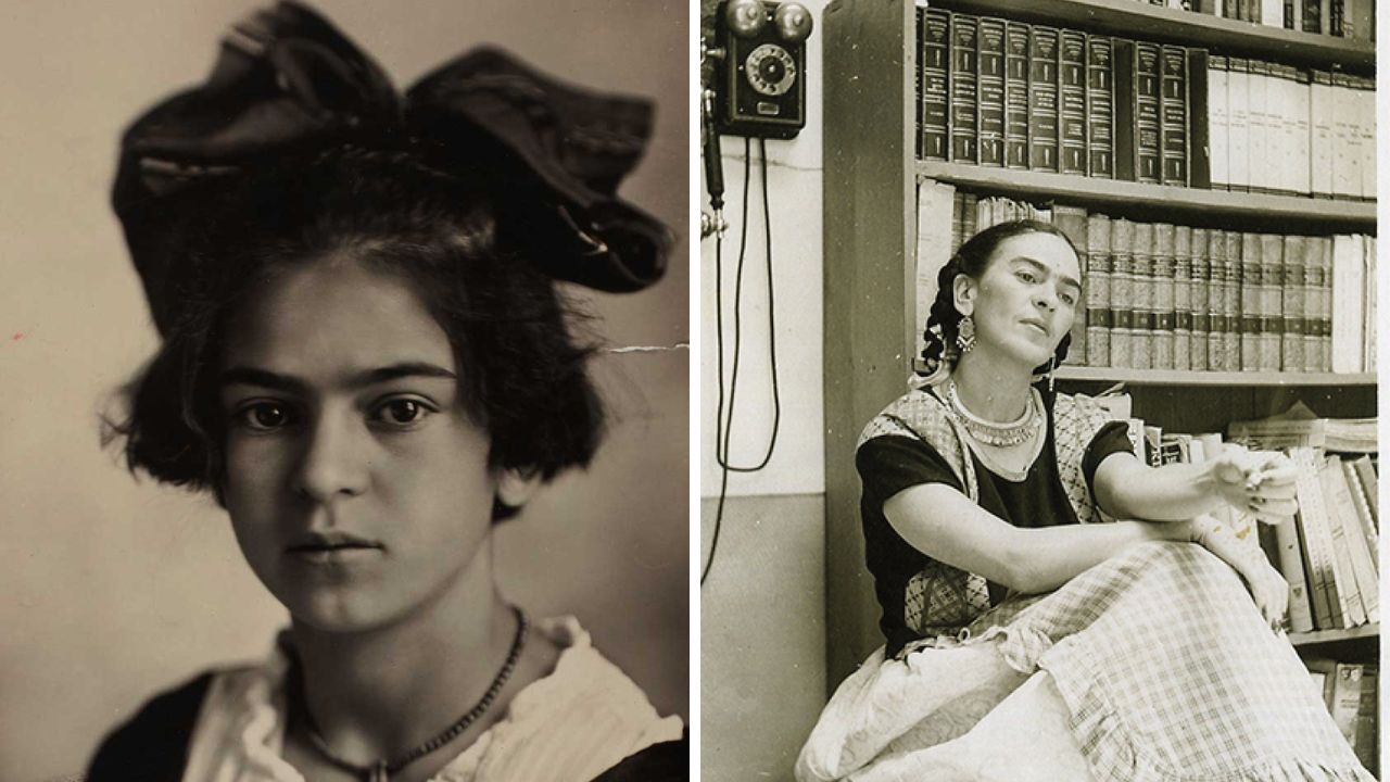 Retrato de Frida Kahlo en la escuela