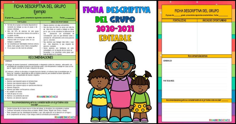 Qué elementos incluir en una ficha descriptiva grupal para primaria 14 Qué elementos incluir en una ficha descriptiva grupal para primaria