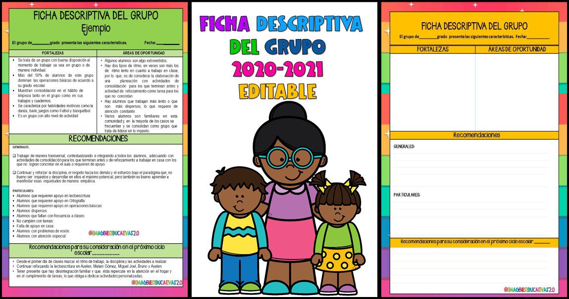 que elementos incluir en una ficha descriptiva grupal para primaria